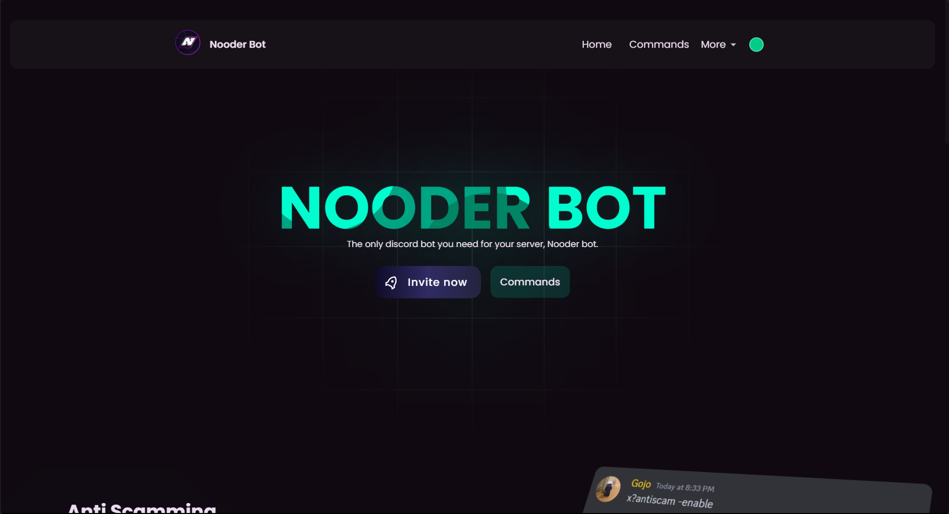 Nooderbot website